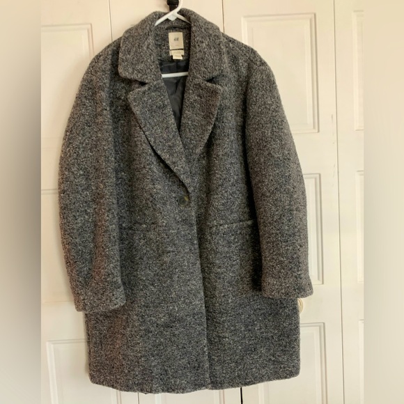 H&M Wool Blend Coat size Large - Picture 1 of 14